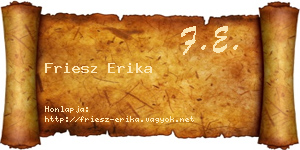 Friesz Erika névjegykártya